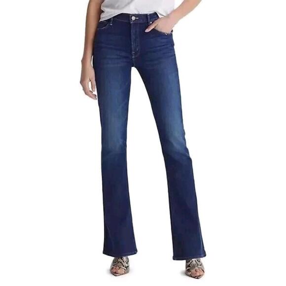 Mother Jeans The Runaway Flower From The Storm Blue Size 24 Bootcut Flare - Picture 1 of 7